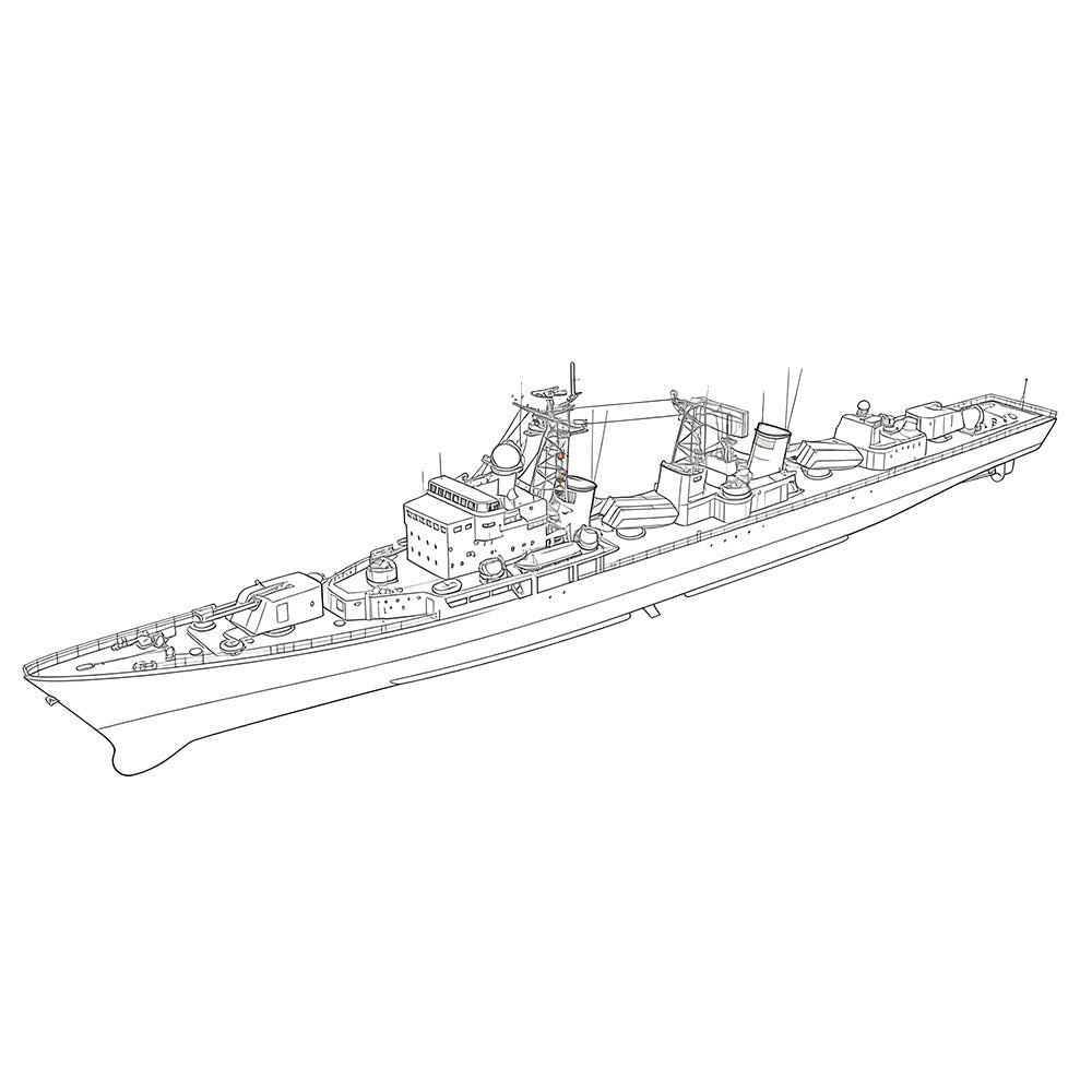 SSC177S  Military Model CNS Luda I Class Destroyer Full Hull 3D Printed Resin Model Kit by SSMODEL Main image