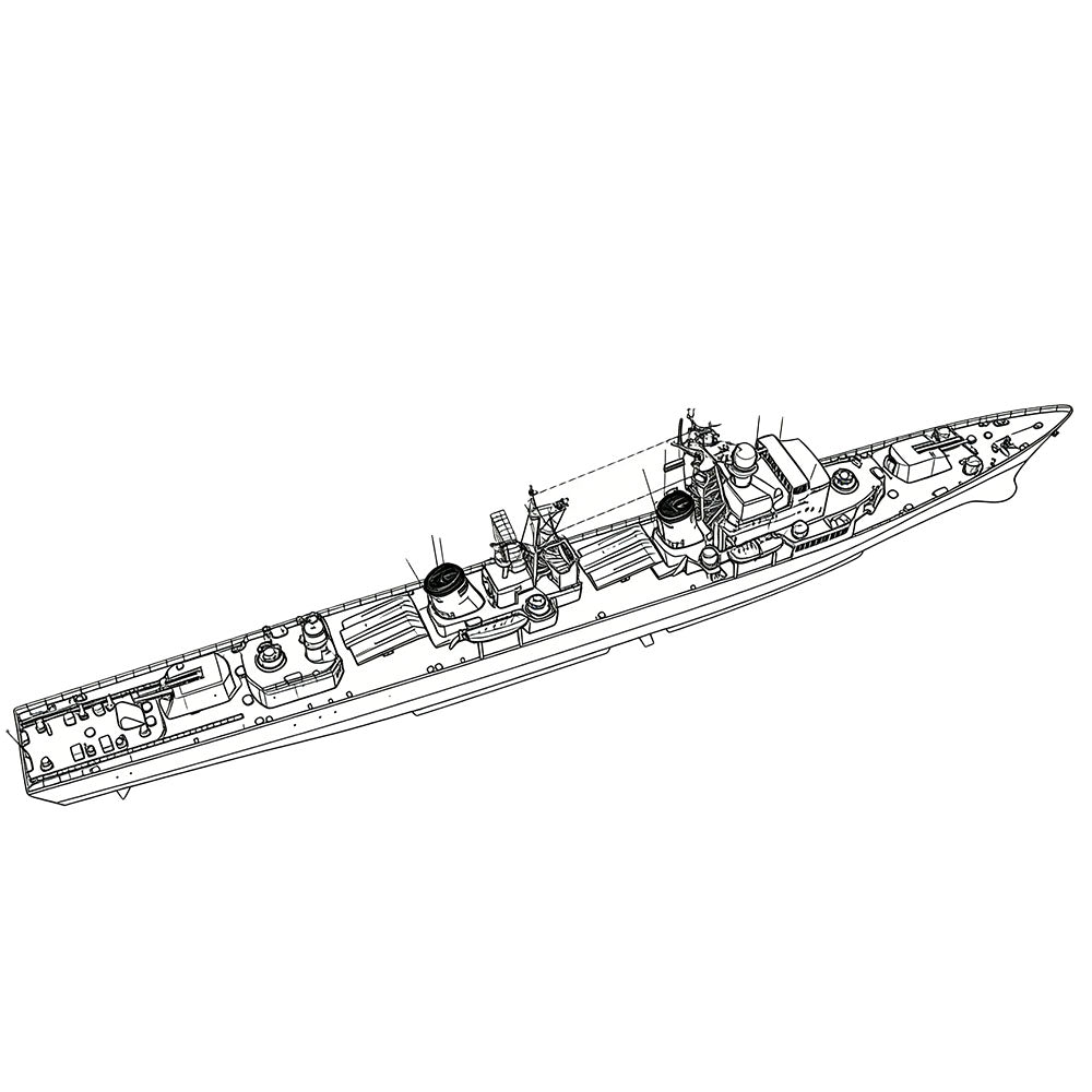 SSC177 Military Model CNS Luda I Class Destroyer Water Line Secondary image