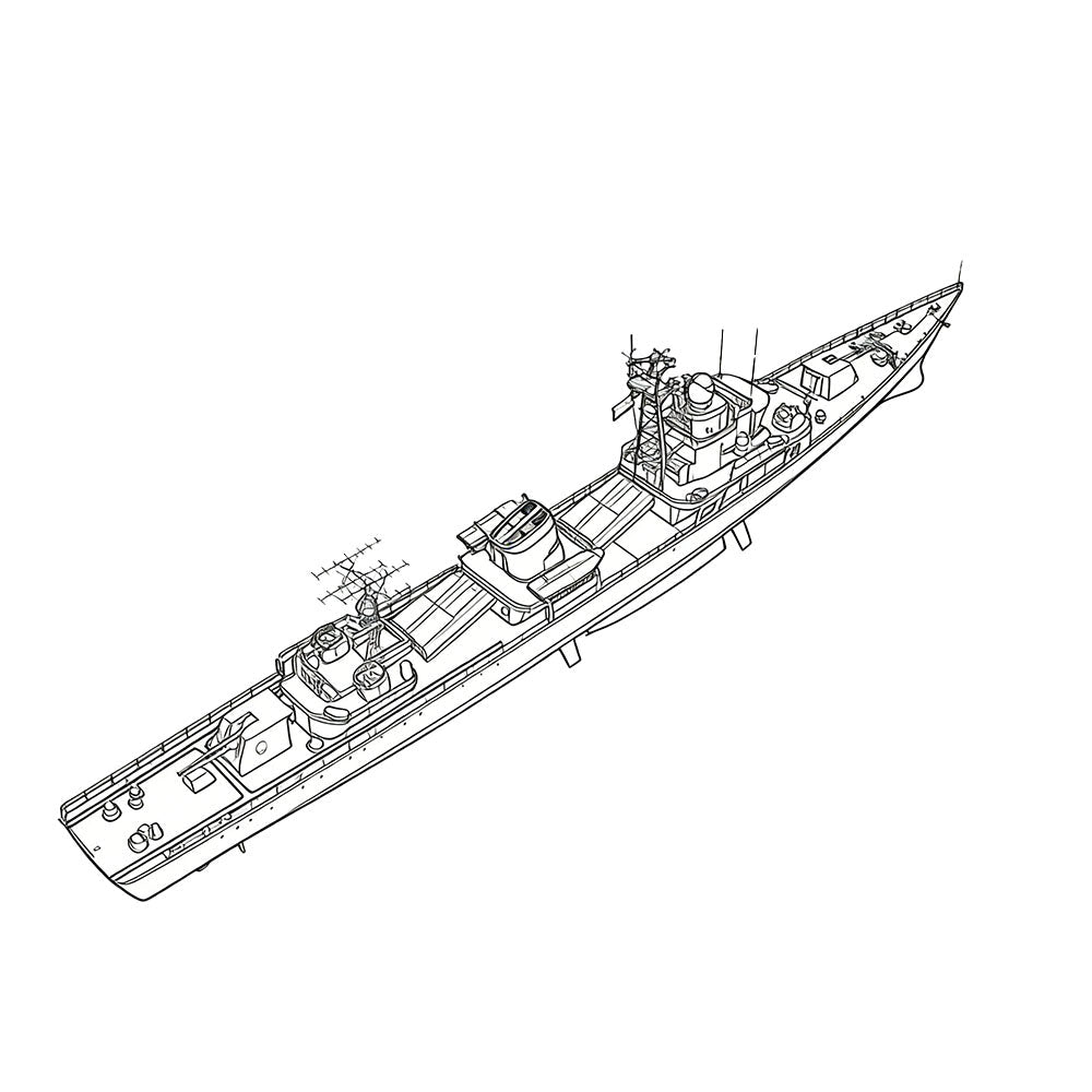 SSC178  Military Model CNS Jianghu II Class Frigate Water Line Secondary image