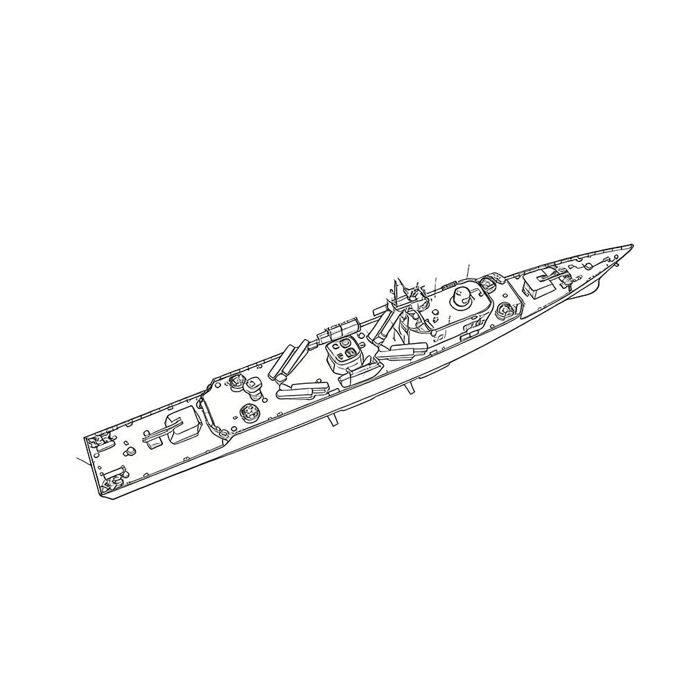 SSC179  Military Model CNS Jianghu III Class Frigate Water Line Secondary image