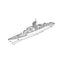 SSC179  Military Model CNS Jianghu III Class Frigate Water Line 3D Printed Resin Model Kit by SSMODEL