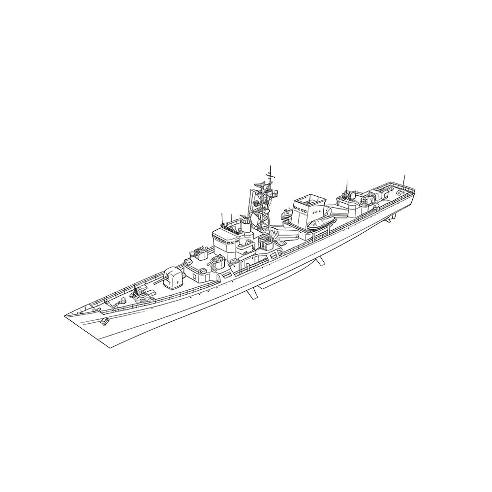 SSC180S Military Model CNS Jianghu I Class Frigate Full Hull 3D Printed Resin Model Kit by SSMODEL