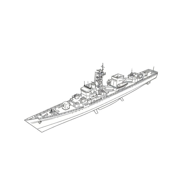 SSC180S Military Model CNS Jianghu I Class Frigate Full Hull 3D Printed Resin Model Kit by SSMODEL