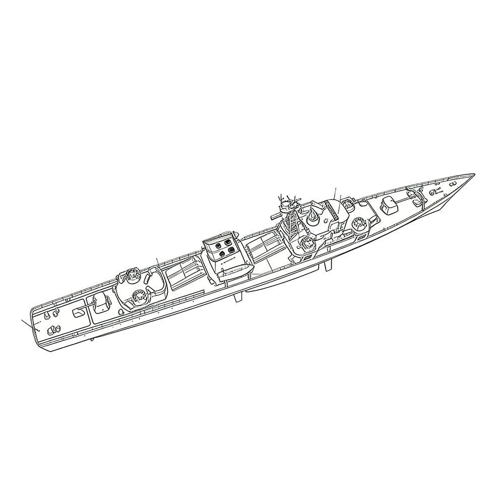 SSC180Military Model CNS Jianghu I Class Frigate Water Line Secondary image