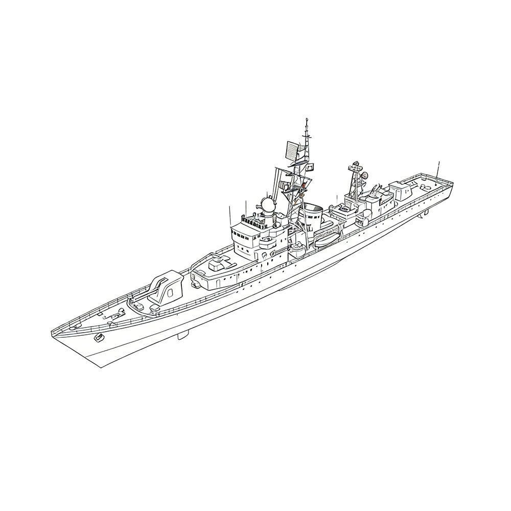 SSC181Military Model CNS Jiangdong Class Frigate Water Line 3D Printed Resin Model Kit by SSMODEL