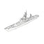 SSC181Military Model CNS Jiangdong Class Frigate Water Line 3D Printed Resin Model Kit by SSMODEL