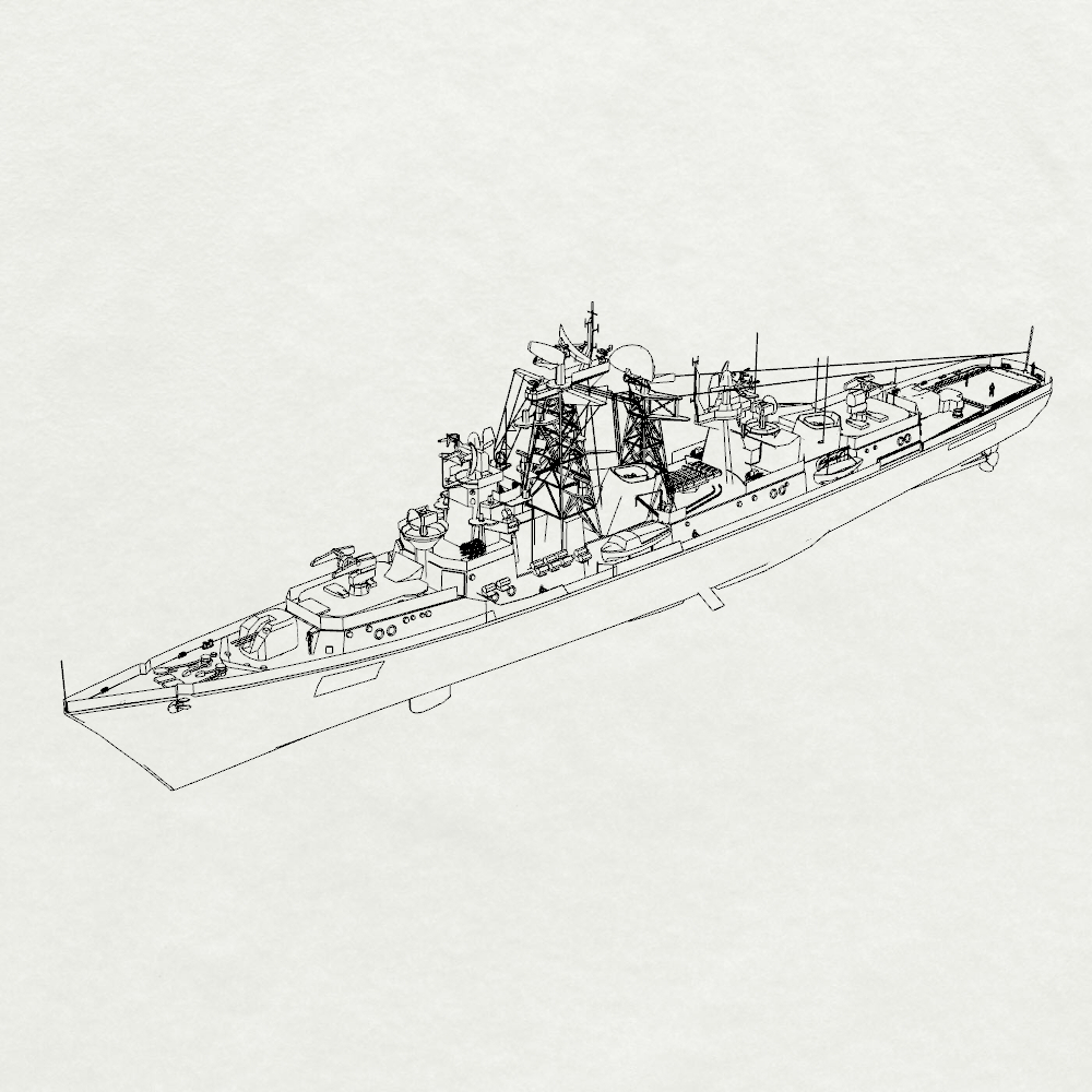 MRY-SFW SSC195S Soviet SN Kashin-class Project 61 Destroyer Water Line Full Hull Resin Warship Military Ship Model Hobby Collection Unassembled Unpainted Main image