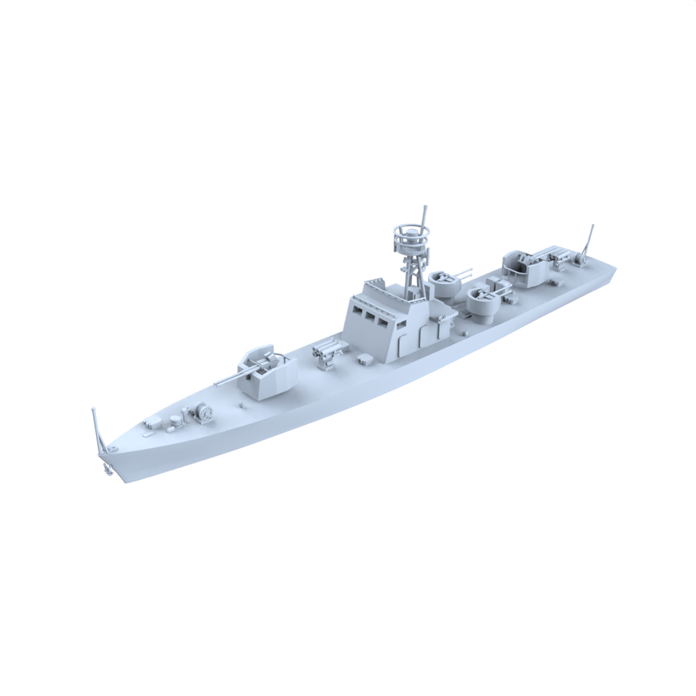 MRY-SFW SSC199 China Navy Shanghai-class Type 0111 Fast Patrol Gunboat Water Line Resin Warship Military Ship Model Hobby Collection Unassembled Unpainted — detail view 2