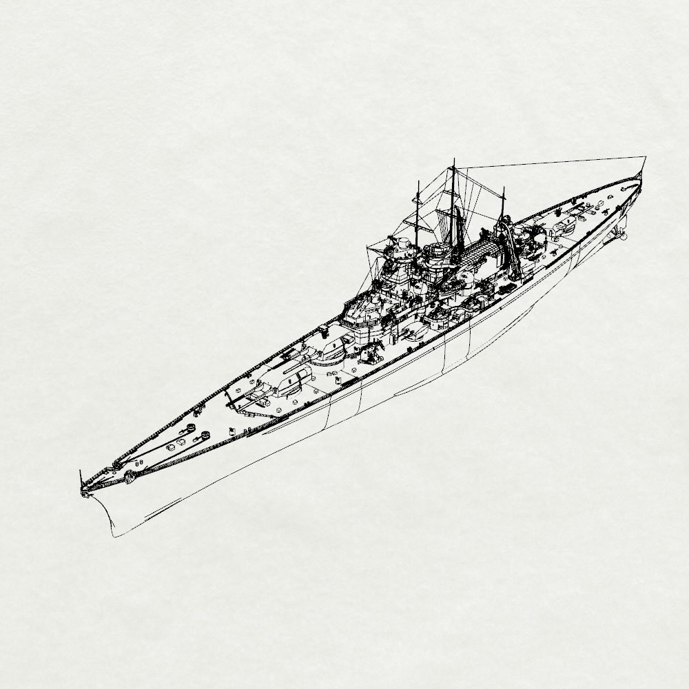 MRY-SFW SSC210 German Navy Scharnhorst-class Battlecruiser KMS Gneisenau Water Line Resin Warship Military Ship Model Hobby Collection Unassembled Unpainted — scale model kit