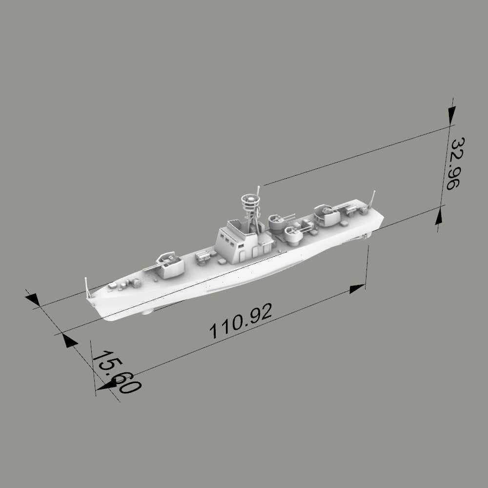 MRY-SFW SSC199 China Navy Shanghai-class Type 0111 Fast Patrol Gunboat Water Line Resin Warship Military Ship Model Hobby Collection Unassembled Unpainted — detail view 9