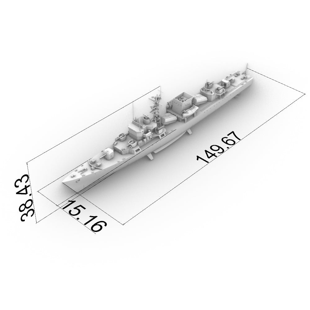 SSC180 Military Model CNS Jianghu I Class Frigate Water Line