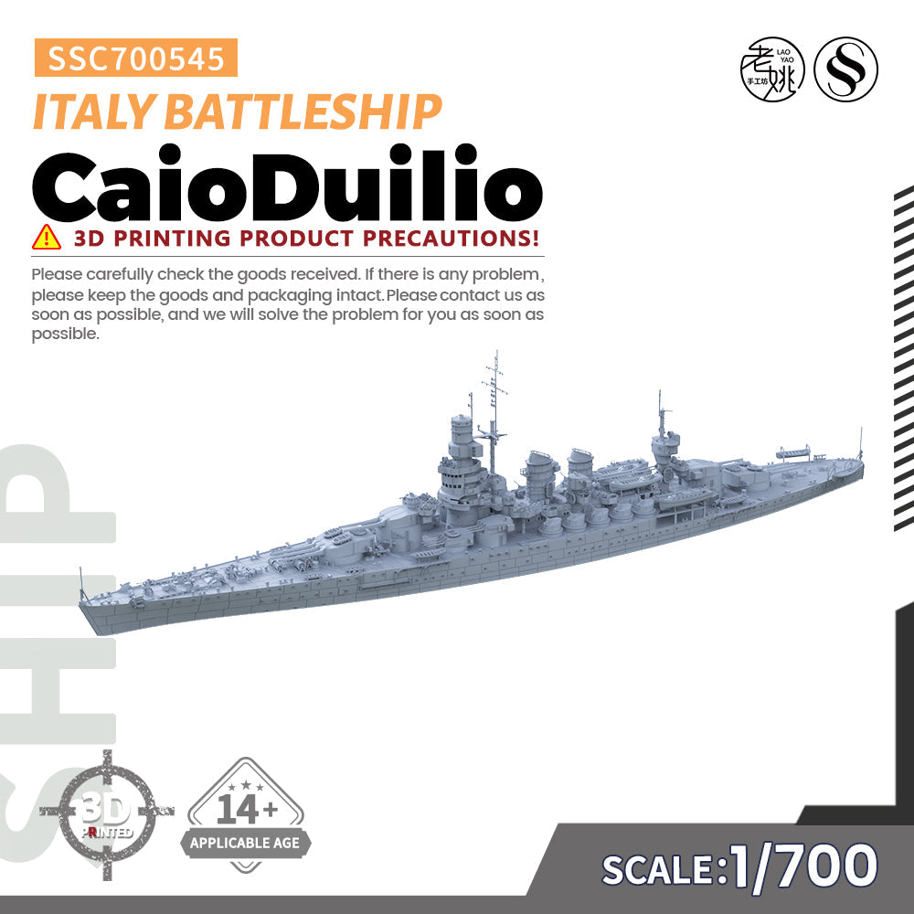 SSMODEL 545 Military Model Kit Italy CaioDuilio Battleship — scale model kit