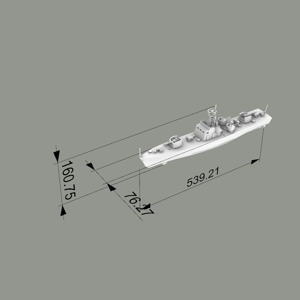 MRY-SFW SSC199 China Navy Shanghai-class Type 0111 Fast Patrol Gunboat Water Line Resin Warship Military Ship Model Hobby Collection Unassembled Unpainted — detail view 11