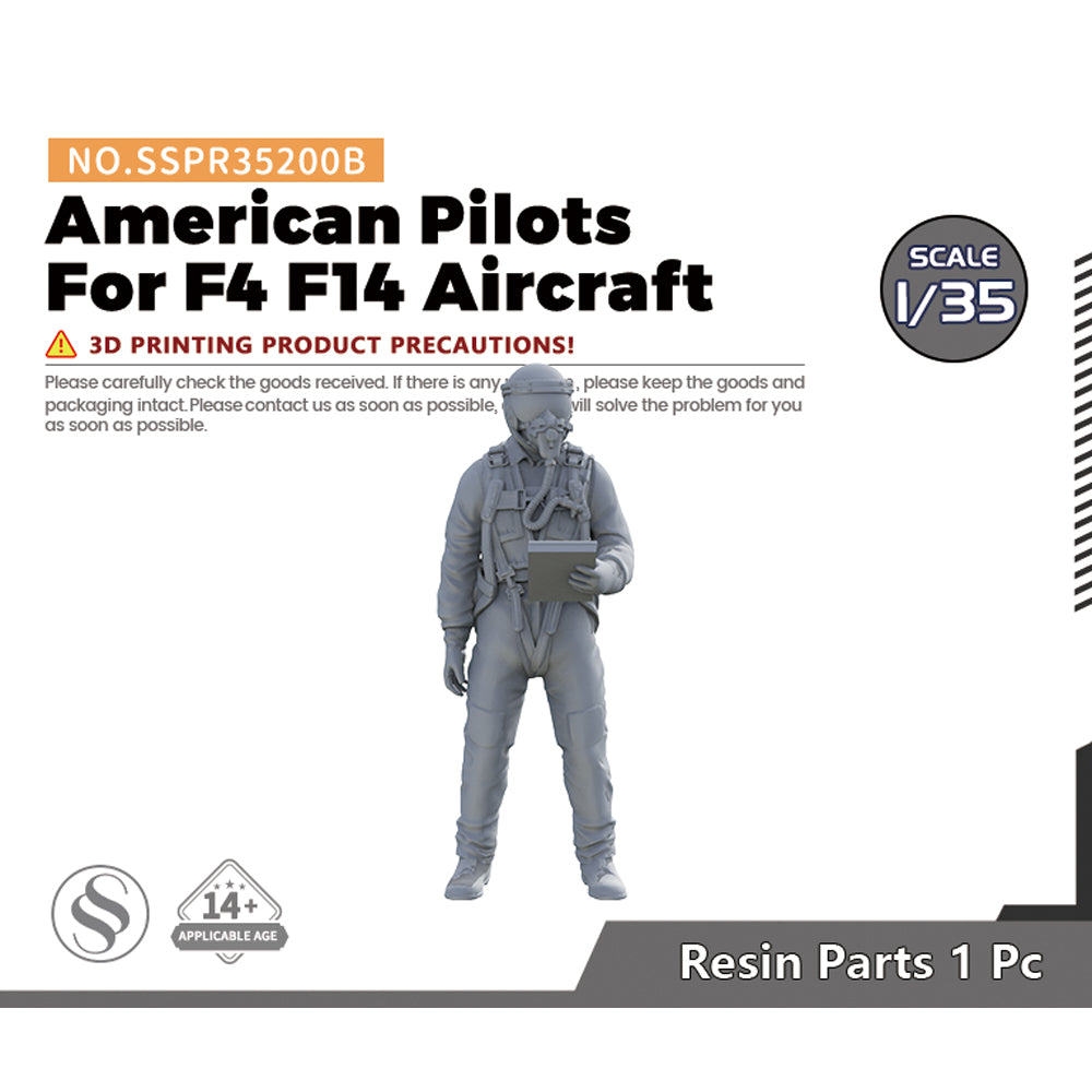 SSMODEL SSPR200B 1/87 Modern American Pilots For F4 F14 Aircraft — scale model kit