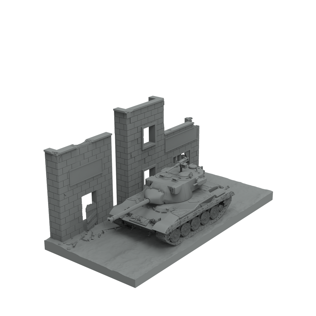SSMODEL SST403 Miniature Sand Table-Mini Tank Scene Platform-Ruins 03
