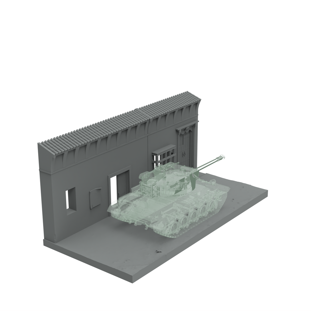 SSMODEL SST409 Miniature Sand Table-Mini Tank Scene Platform-Middle Eastern Architecture 03 — detail view 3