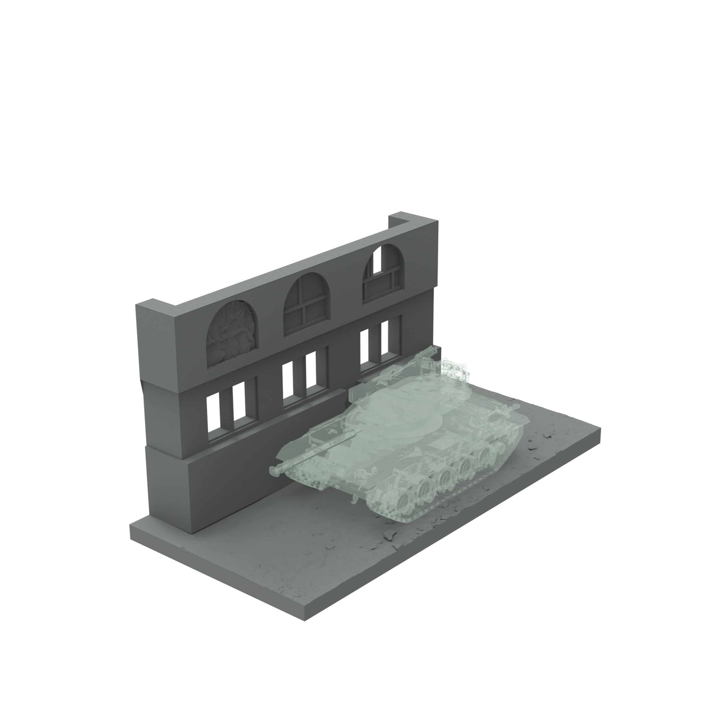SSMODEL SST413 Miniature Sand Table-Mini Tank Scene Platform-Middle Eastern Architecture 07 — detail view 4