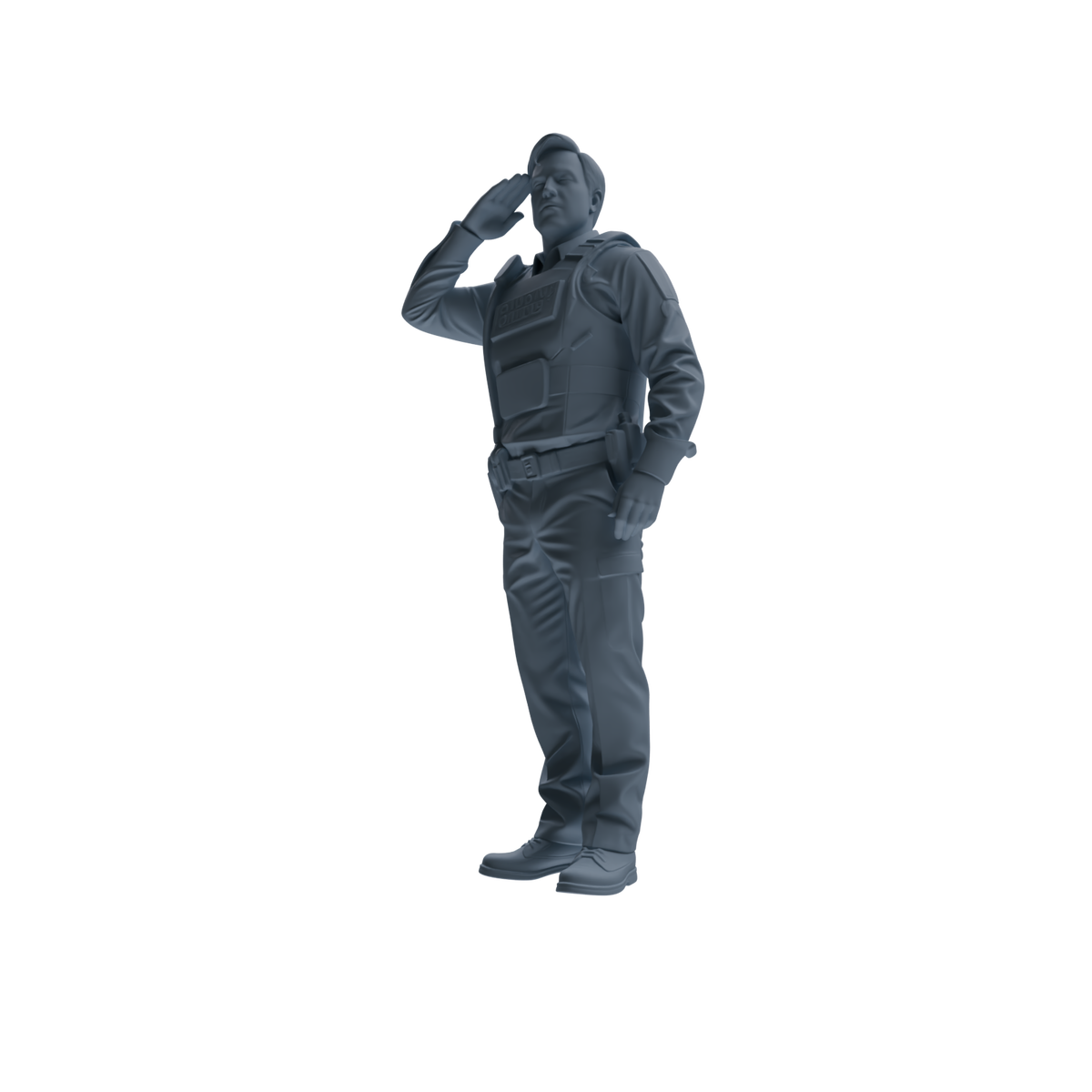 MRY-SFW SSTR117 Miniatures Soldier Model Kit Boston Attack Modern Boston Police Four-Person Saluting Group 1 — detail view 2