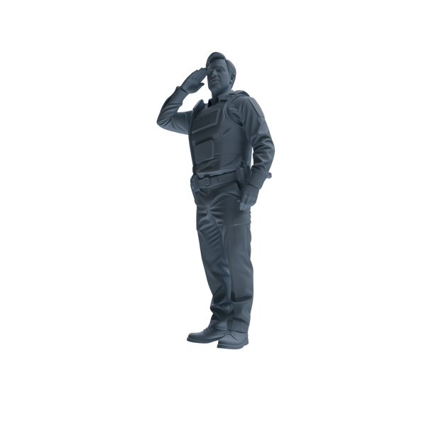 MRY-SFW SSTR117 Miniatures Soldier Model Kit Boston Attack Modern Boston Police Four-Person Saluting Group 1