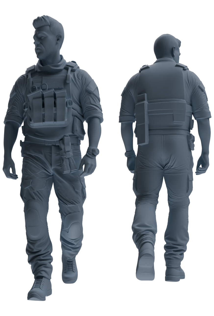 MRY-SFW SSTR022 Miniatures Soldier Model Kit Modern Navy SEAL Six-Person Patrol Group — detail view 2