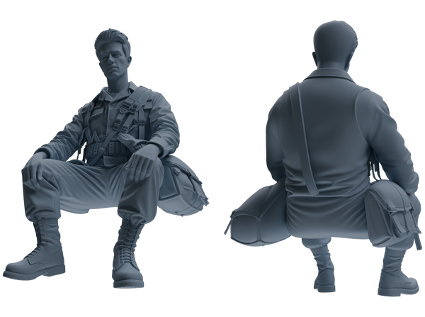 MRY-SFW SSTR061  Miniatures Soldier Model Kit Hacksaw Ridge Rescue Story WWII U.S. Army Six-Person Resting Group