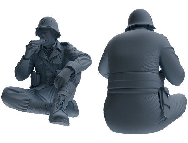 MRY-SFW SSTR068 Miniatures Soldier Model Kit Saving Ryan in Normandy WWII U.S. Army Six-Person Eating Group