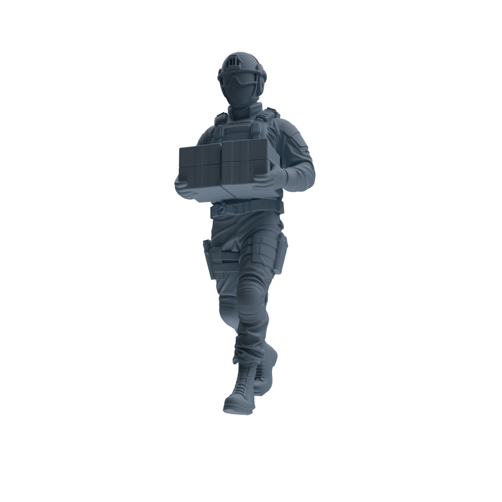 MRY-SFW SSTR345 Modern American Mercenary Carrying 2 Four-Person Group