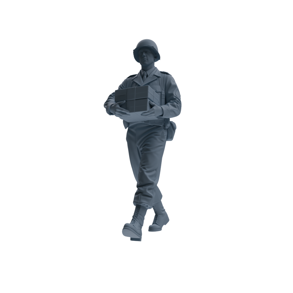 MRY-SFW SSTR225 WWII U.S. Army Logistics Soldier Logistics Four-Person Group