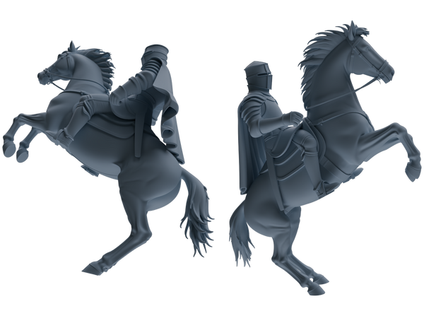 MRY-SFW SSTR089 Miniatures Soldier Model Kit Medieval Knight Four-Person Horseback Riding Group