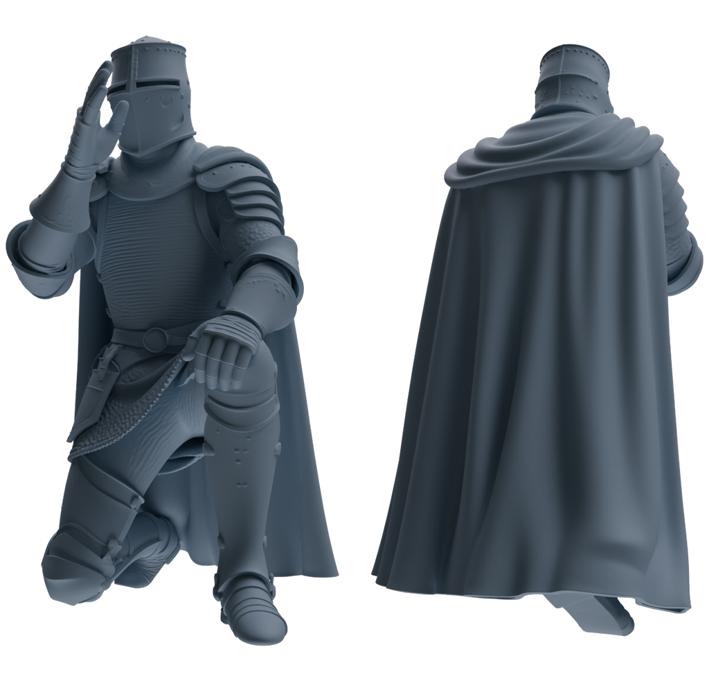 MRY-SFW SSTR086 Miniatures Soldier Model Kit Medieval Knight Six-Person Submission Group