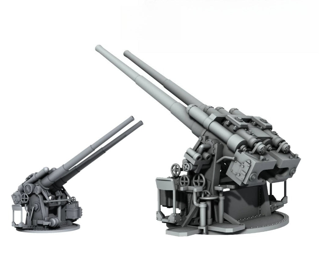 SSMODEL R350054  1/350Proportions Eat orange 120 mm twin anti-aircraft guns — scale model kit