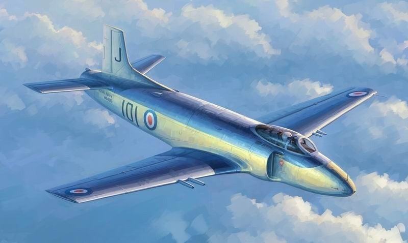Trumpeter 02866 1/48 Supermarine Attacker F1 Fighter Military Aircraft Plane Kit Main image