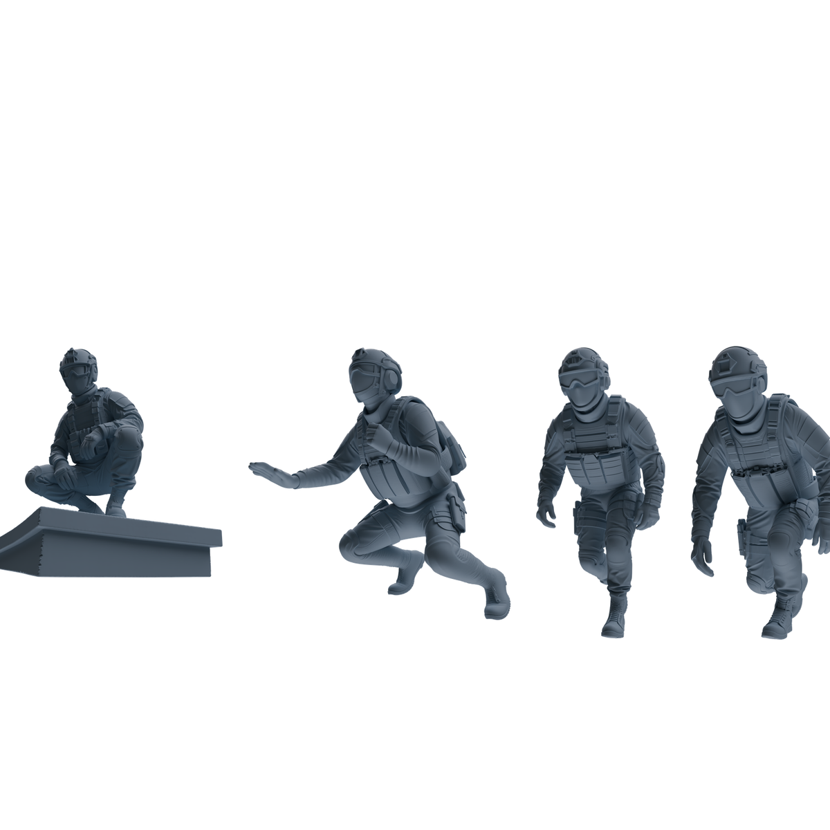MRY-SFW SSTR361  Modern American Mercenary Combat 2 Four-Person Group — scale model kit