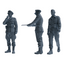 MRY-SFW SSTR180 Miniatures Soldier Model Kit Officer Pose Modern Model 3 pcs
