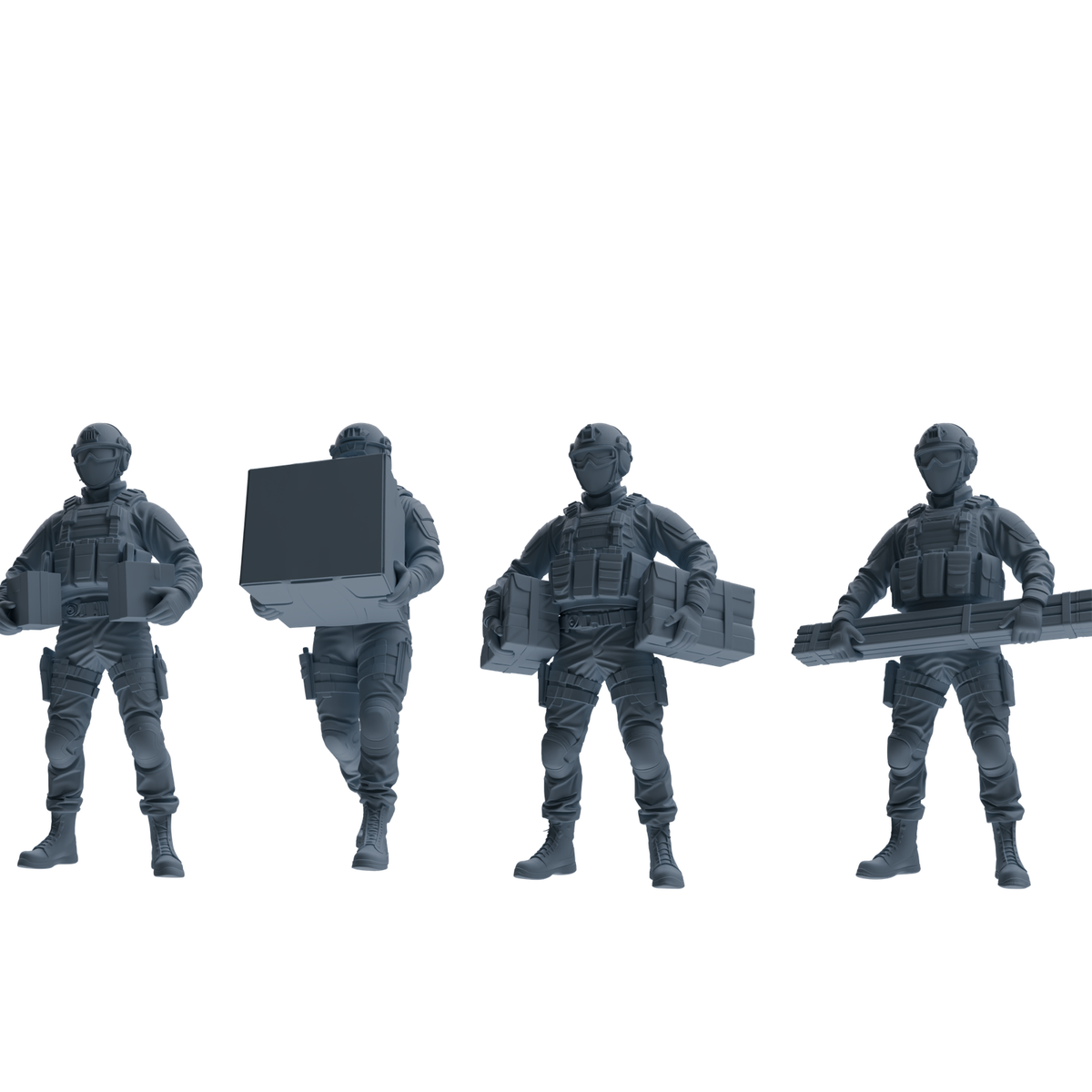 MRY-SFW SSTR344 Modern American Mercenary Carrying Four-Person Group Main image