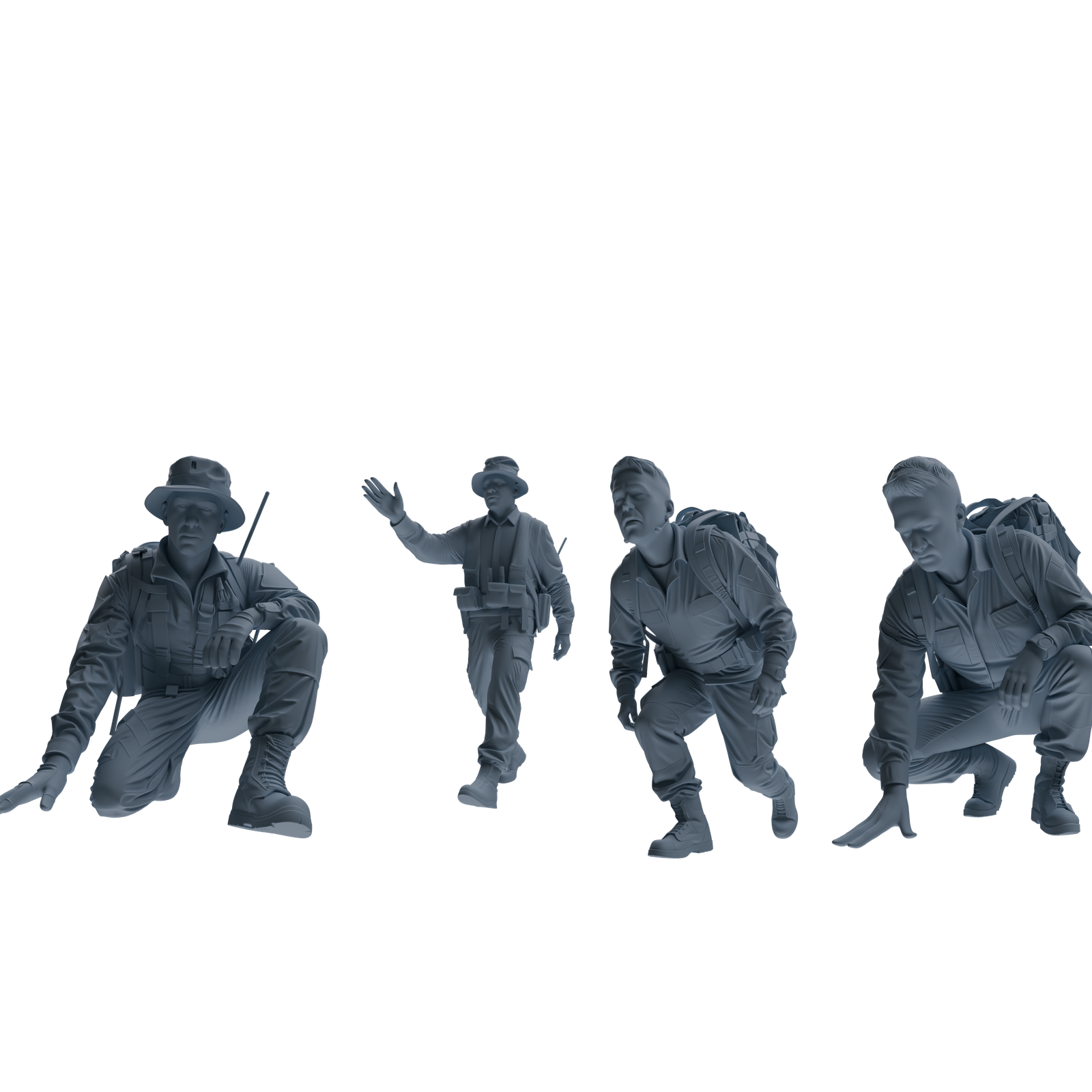 MRY-SFW SSTR146 Miniatures Soldier Model Kit War of Hyenas Modern Canadian Army Four-Person Tactics Group — scale model kit