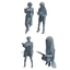 MRY-SFW LYTR1003 Female Doctor with Medical Folder Character Modern Model 4 pcs 3D Printed Resin Model Kit by SSMODEL