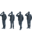 MRY-SFW SSTR117 Miniatures Soldier Model Kit Boston Attack Modern Boston Police Four-Person Saluting Group 1