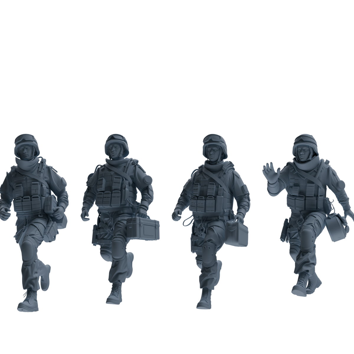 MRY-SFW SSTR329 Modern Counter-Terrorism SWAT Fire Support Operator Rescue 2 Four-Person Group — scale model kit