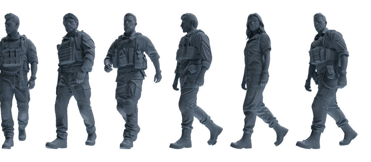 MRY-SFW SSTR022 Miniatures Soldier Model Kit Modern Navy SEAL Six-Person Patrol Group — scale model kit