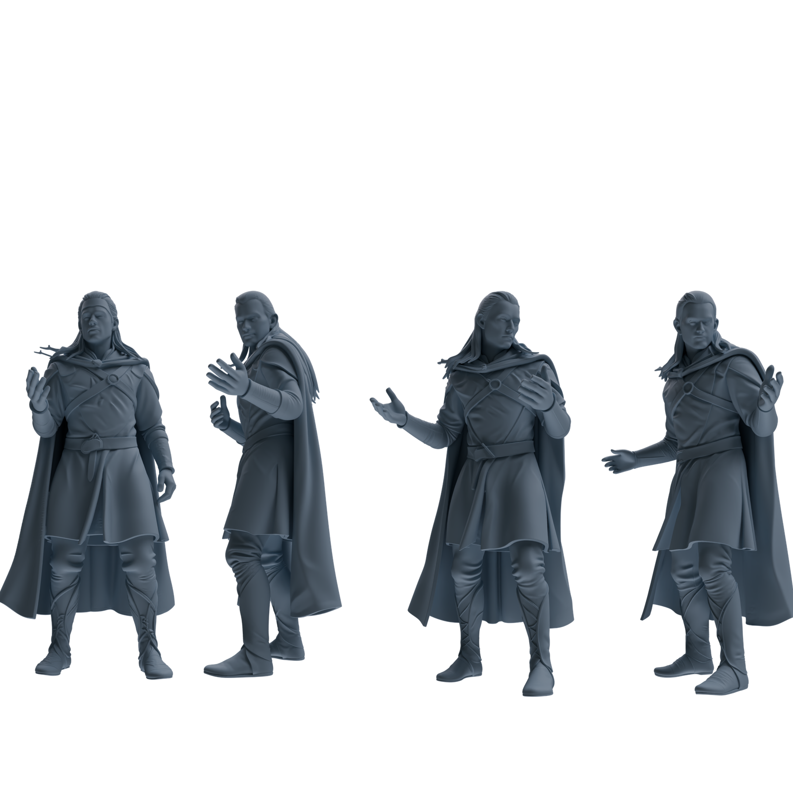 MRY-SFW SSTR305 Medieval Elf-King Conversation Four-Person Group — scale model kit