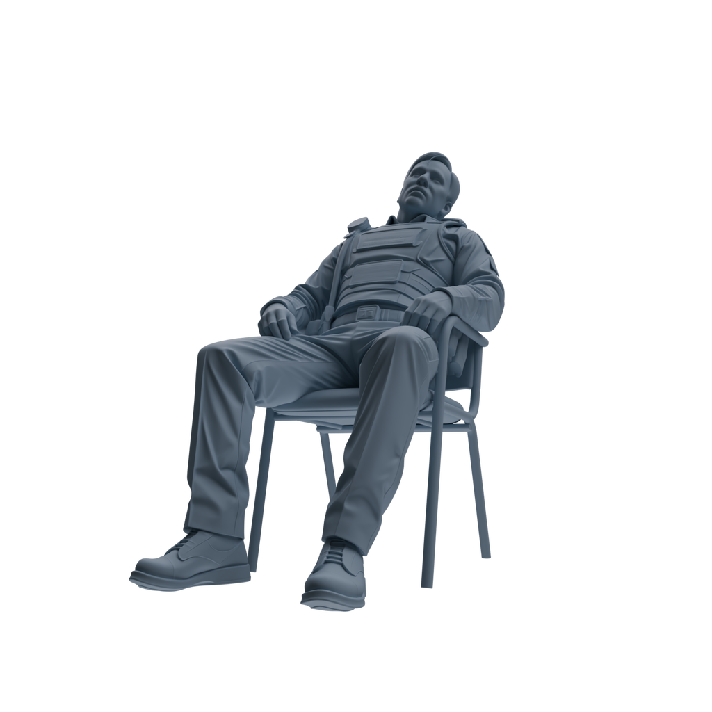 MRY-SFW SSTR125 Miniatures Soldier Model Kit Boston Attack Modern Boston Police Four-Person Rest Group