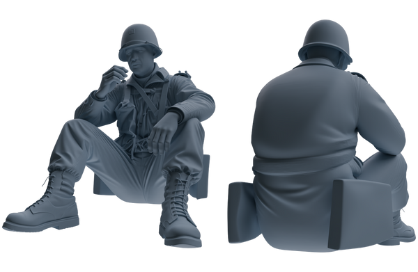 MRY-SFW SSTR068 Miniatures Soldier Model Kit Saving Ryan in Normandy WWII U.S. Army Six-Person Eating Group