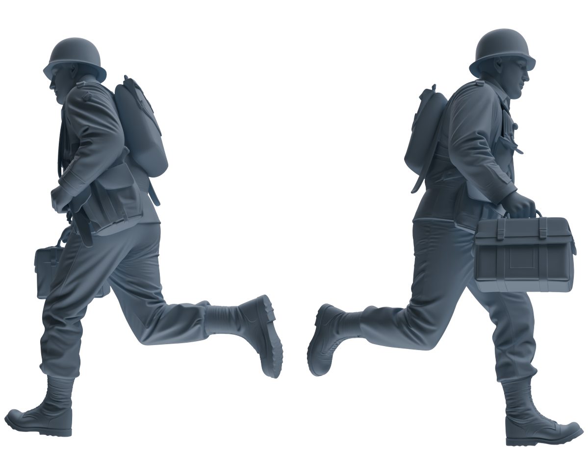MRY-SFW SSTR074 Miniatures Soldier Model Kit Saving Ryan in Normandy WWII U.S. Army Six-Person Wounded Group — detail view 3