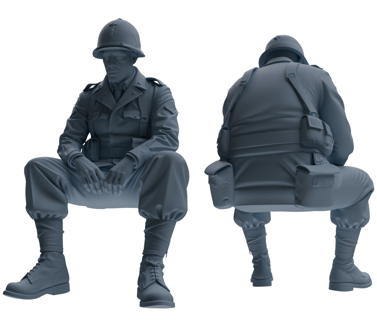 MRY-SFW SSTR061  Miniatures Soldier Model Kit Hacksaw Ridge Rescue Story WWII U.S. Army Six-Person Resting Group — detail view 3