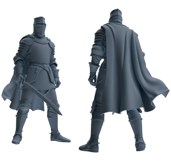 MRY-SFW SSTR098 Miniatures Soldier Model Kit Medieval Knight Six-Person Battle Group
