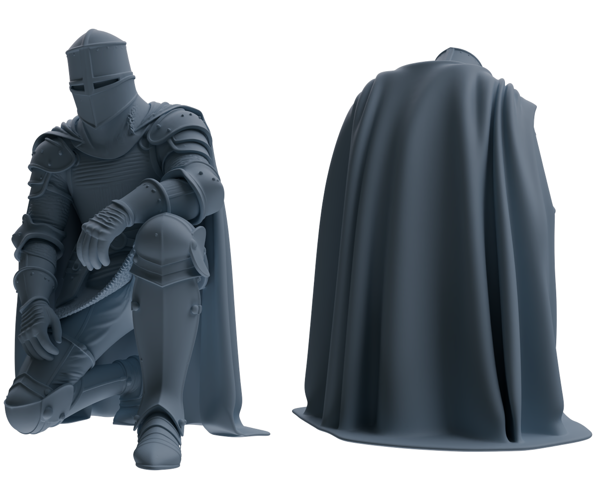 MRY-SFW SSTR086 Miniatures Soldier Model Kit Medieval Knight Six-Person Submission Group — detail view 4