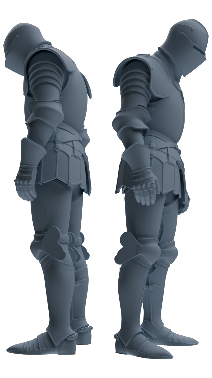 MRY-SFW SSTR097 Miniatures Soldier Model Kit Medieval Knight Six-Person Reprimand Group — detail view 3