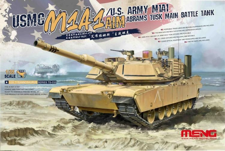 Meng Model 1/35 TS-032 AIM/U.S.Army M1A1 Abrams TUSK Main Battle Tank model kit Main image