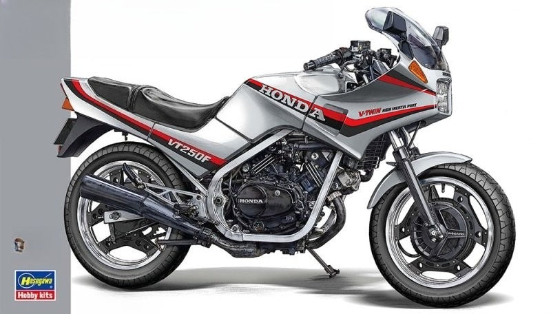 Hasegawa 21771 1/12 Scale Model Kit Honda VT250F (MC08)1984 Silver Color Edition — scale model kit